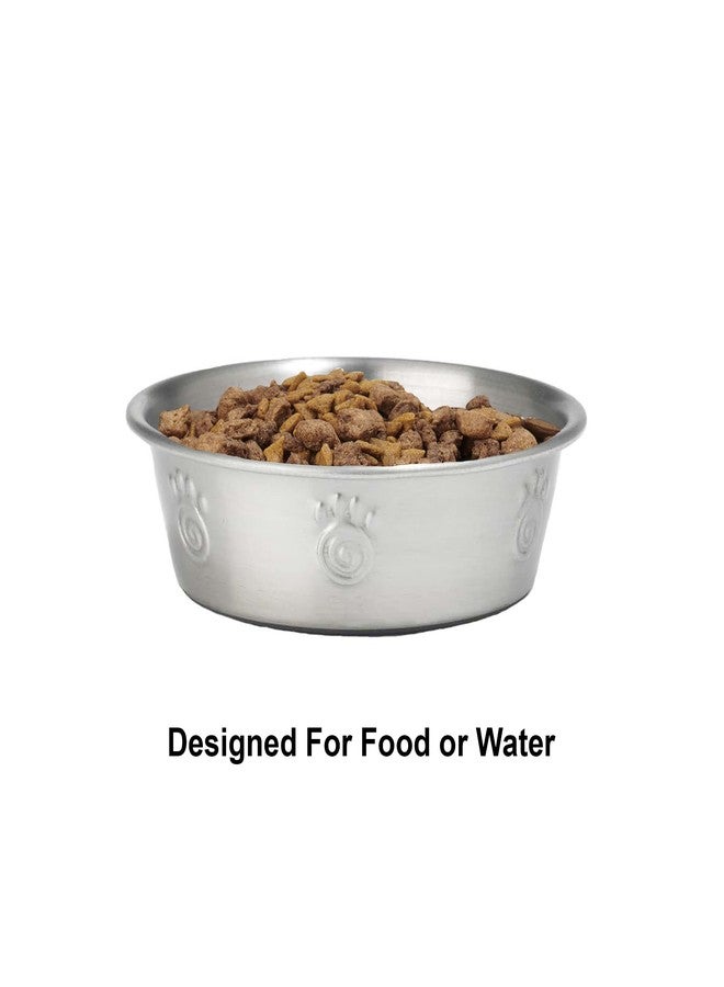 PetRageous 60046 Cayman Classic Non-Skid Stainless-Steel Dishwasher Safe Bowl 1-Cup Capacity 4.5-Inch Diameter 1.5-Inch Tall for Small Dogs and Cats of Any Size, Metallic - Image 3